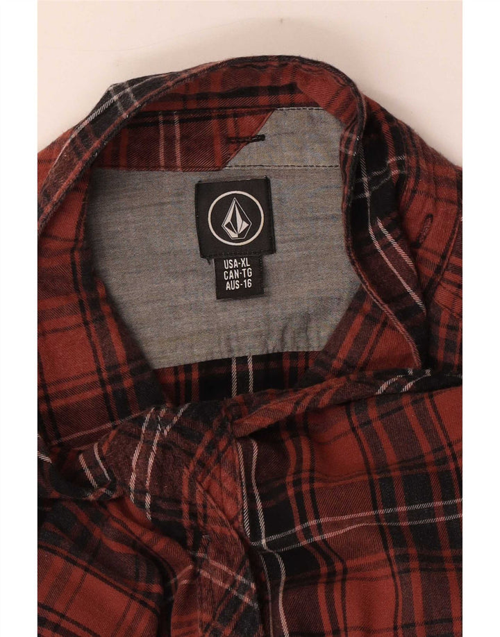 Volcom muška flanelska košulja XL narančasta karirana