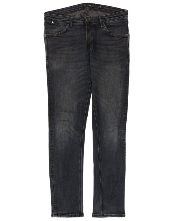 Massimo Dutti Muške uske traperice EU 42 Large W32 L32 Mornarsko plavi pamuk