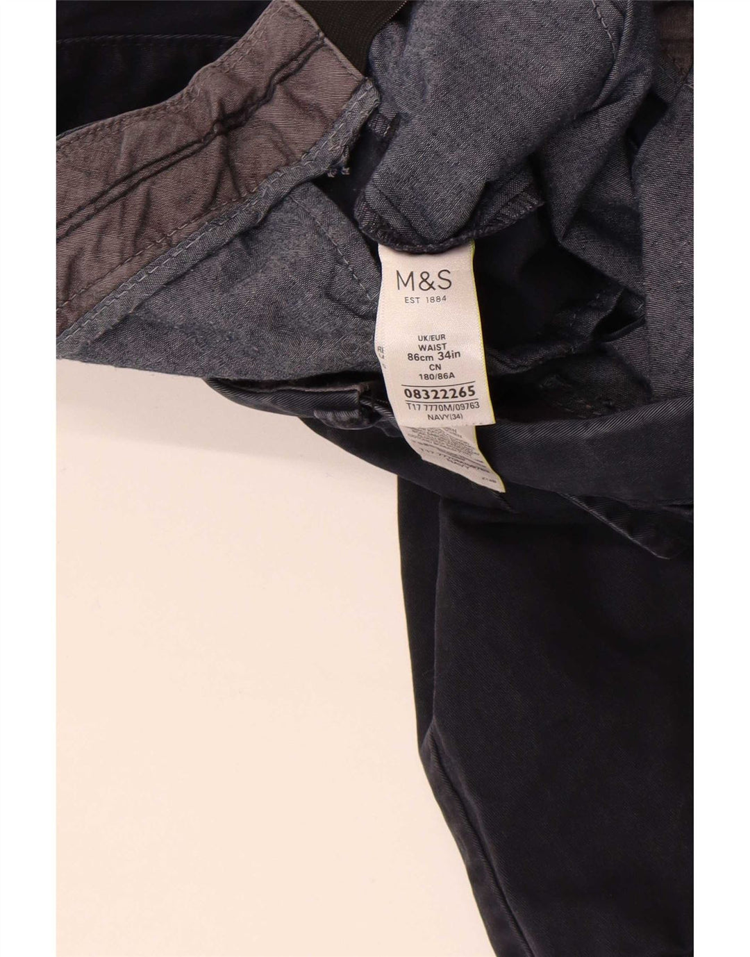 Marks & Spencer muške chino kratke hlače W34 veliki tamnoplavi pamuk