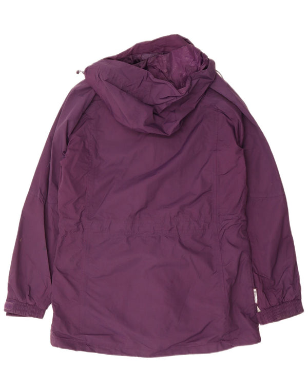 Mountain Warehouse Womens Hooded Rain Jacket UK 12 Medium  Purple Nylon