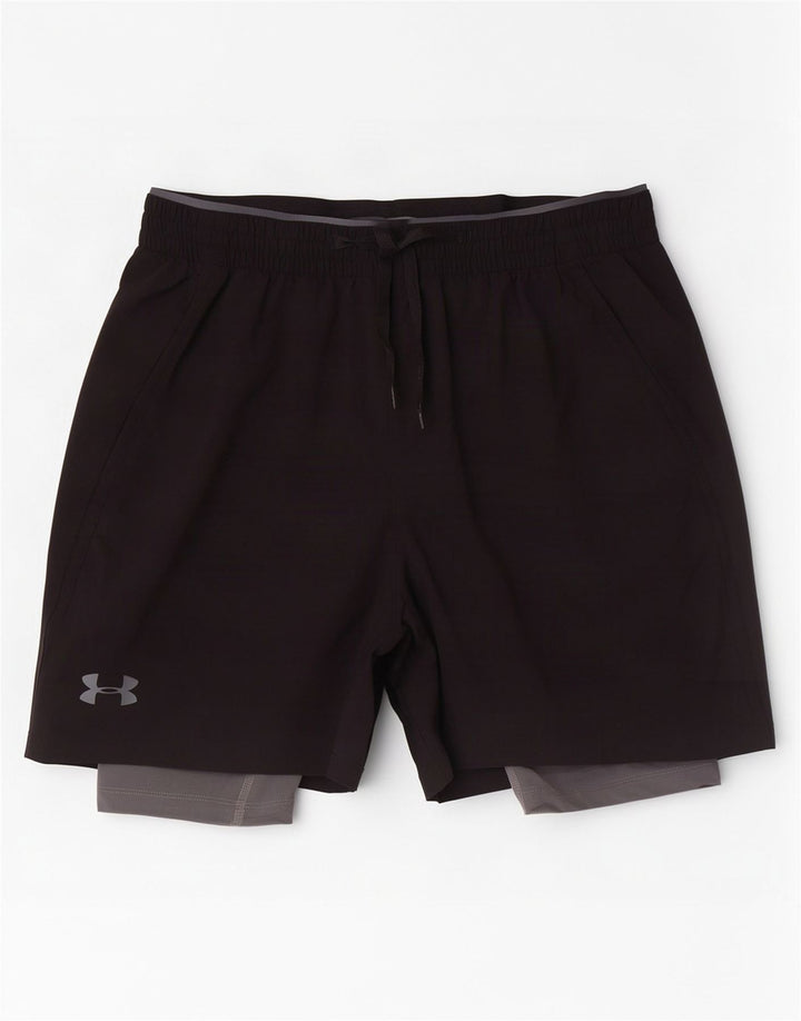 Under Armour muške sportske kratke hlače Heat Gear Veliki crni poliester