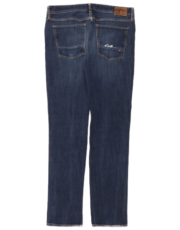 Tommy Hilfiger Mens Bleecker Slim Jeans W34 L36 Plavi pamuk