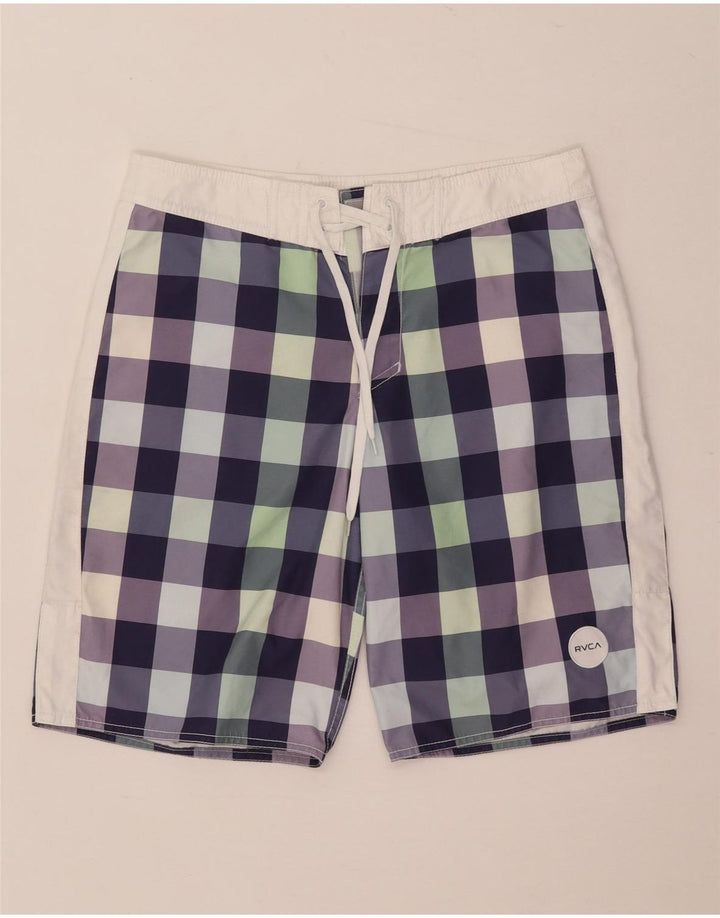 RVCA muške kratke hlače za kupanje srednjeg raznobojnog gingham poliestera