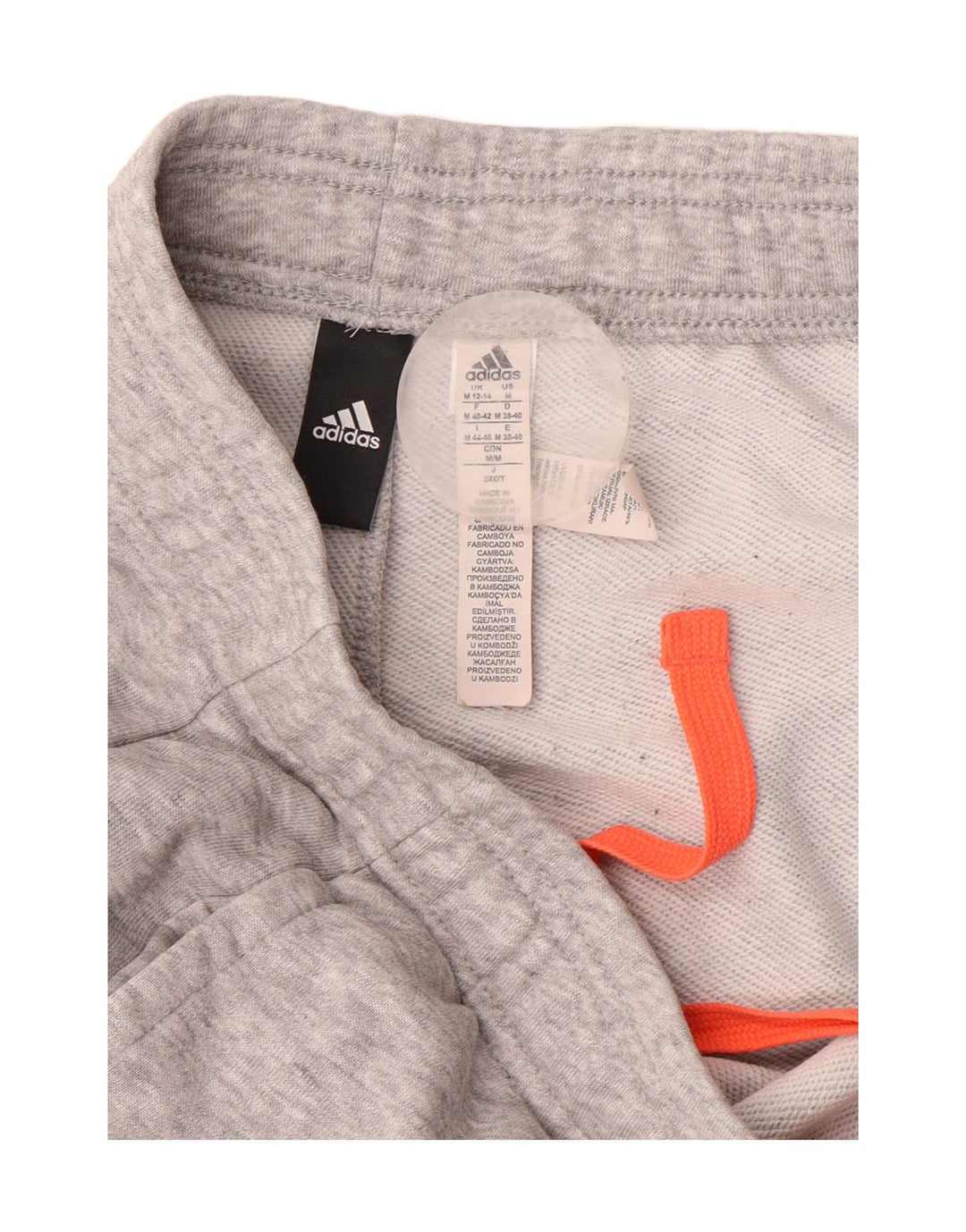 ADIDAS muške trenirke hlače joggers UK 12/14 srednje sivi pamuk