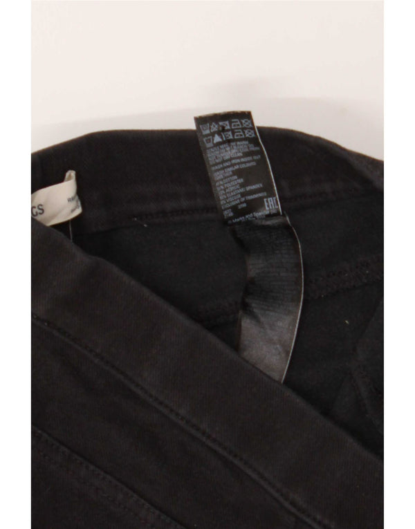 Marks & Spencer ženske jegging traperice UK 12 srednje W28 L28 crni pamuk