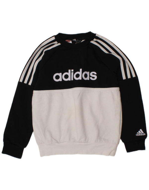 Adidas Boys Graphic Sweatshirt Džemper 6-7 godina crni pamuk u boji