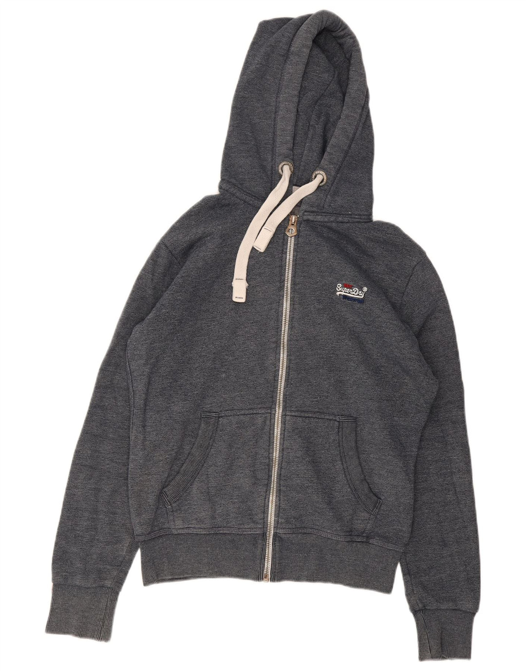 Superdry muški pulover s kapuljačom s patentnim zatvaračem, srednje sivi pamuk