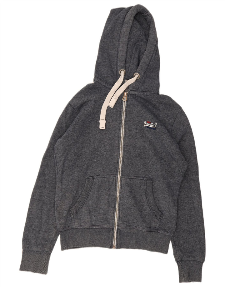 Superdry muški pulover s kapuljačom s patentnim zatvaračem, srednje sivi pamuk