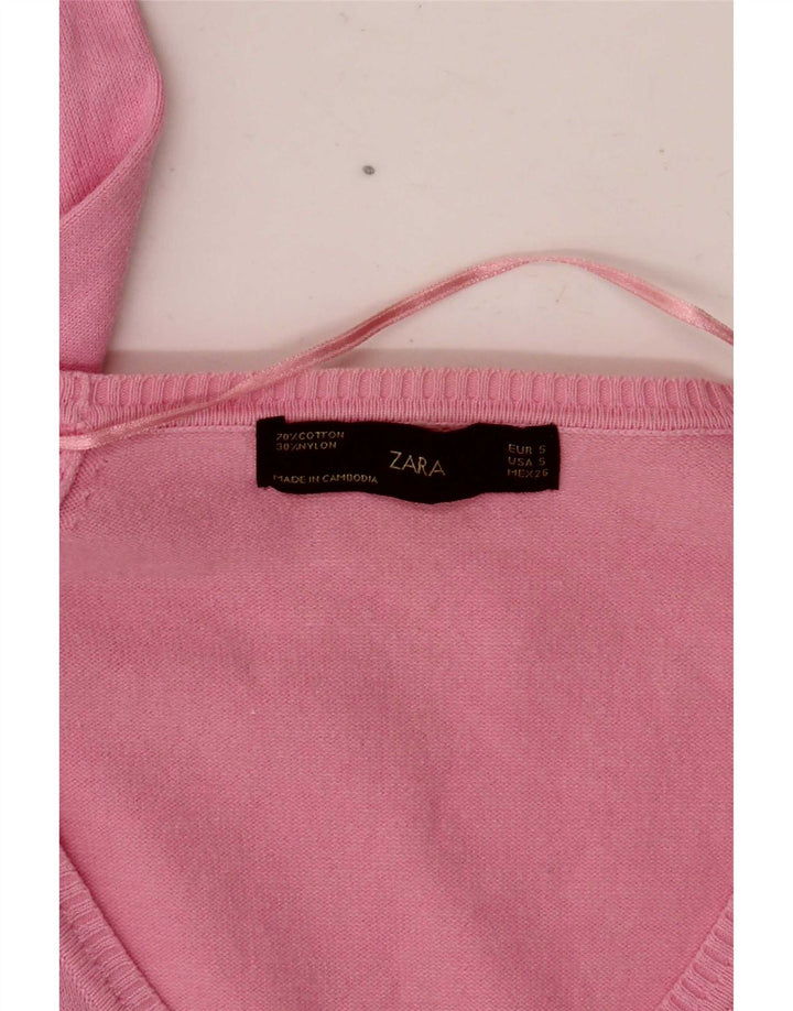 Zara ženski kardigan pulover UK 10 Small Pink