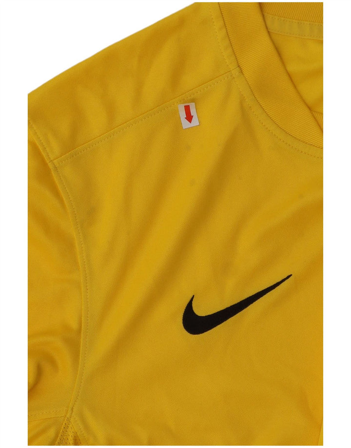 Nike Dri Fit majica kratkih rukava Srednje žuti poliester