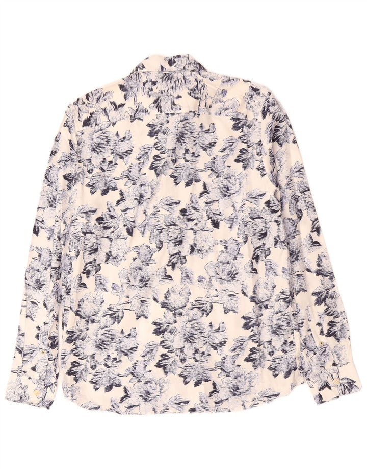 TED BAKER Muška košulja veličine 2 Mala bijela cvjetna pamuk