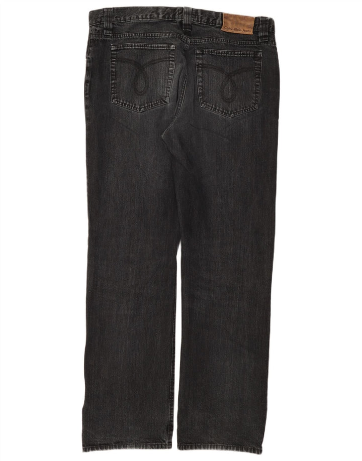 Calvin Klein muške ravne traperice W36 L32 crni pamuk