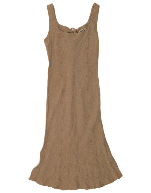 Vintage ženska maksi haljina bez rukava IT 46 Large Beige Lan