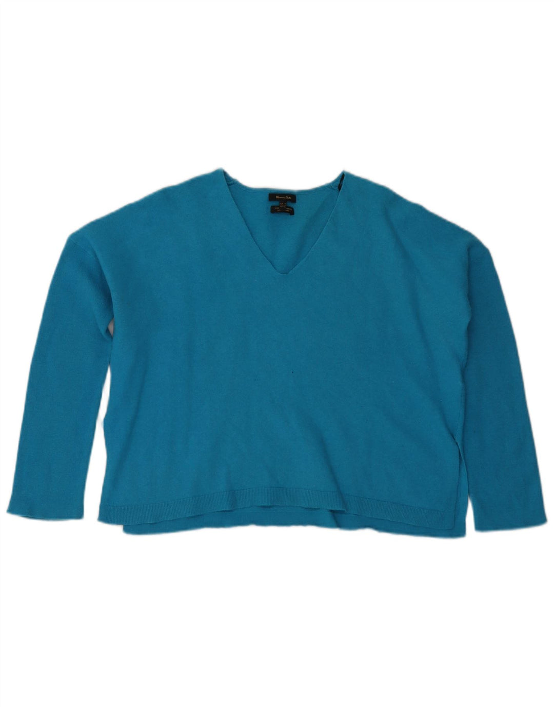 Massimo Dutti ženski kratki pulover s V-izrezom UK 10 Small Blue