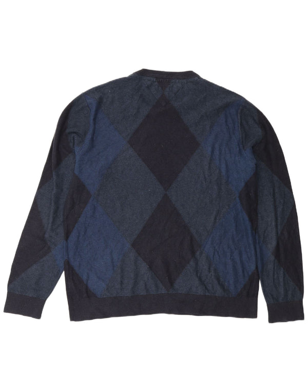 Tommy Hilfiger muški džemper s okruglim izrezom 2XL tamnoplavi Argyle/Diamond
