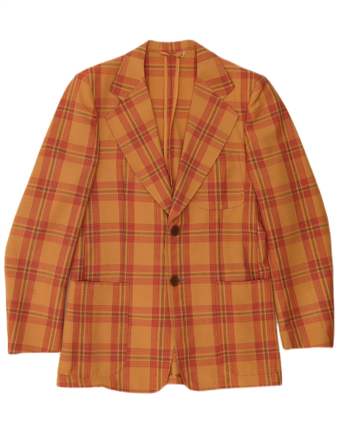 Quantas muška jakna sa 2 gumba IT 50 Large Brown Check Wool