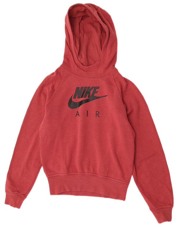 Nike Ženska majica s kapuljačom Graphic Oversized UK 6 XS Red Colourblock Pamuk