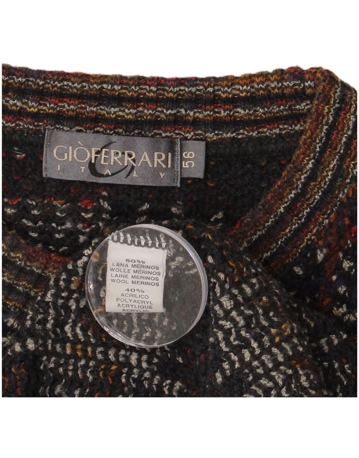 gio ferrari muški džemper s lađastim izrezom IT 56 XL šareni karirani vuneni