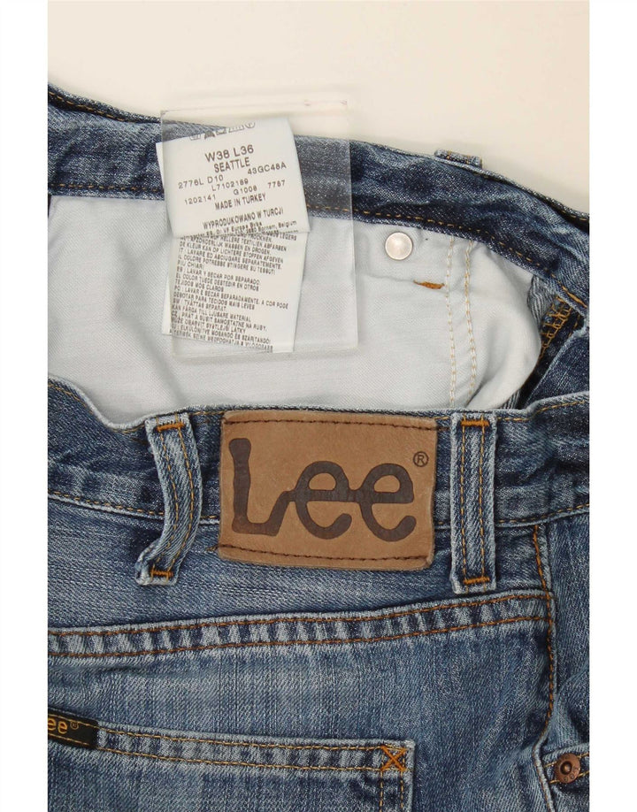 Lee Mens Seattle Straight Jeans W38 L30 Plavi pamuk