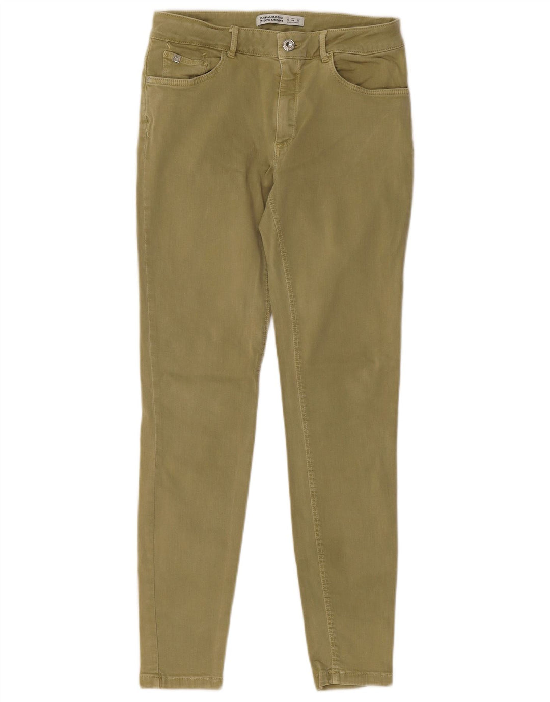 ZARA ženske uske traperice EU 40 srednje W30 L27 kaki