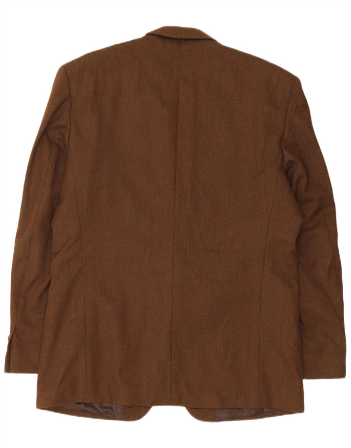 Massimo Dutti muška jakna s 2 gumba, velika smeđa vunena jakna EU 52