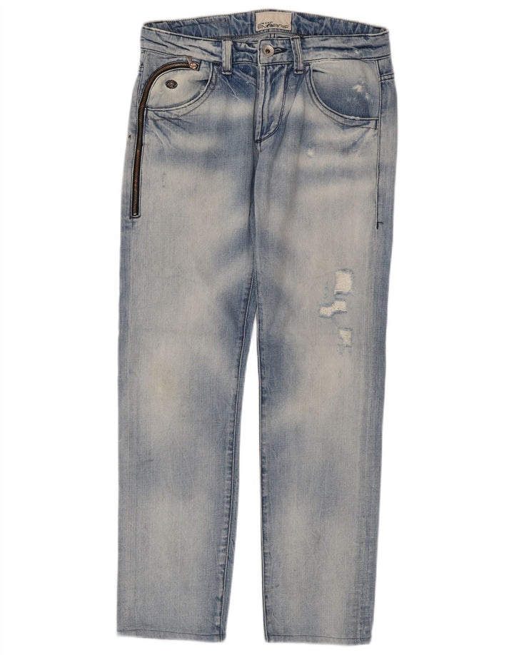 ENERGIE Womens Distressed Straight Jeans W31 L30 Blue Cotton
