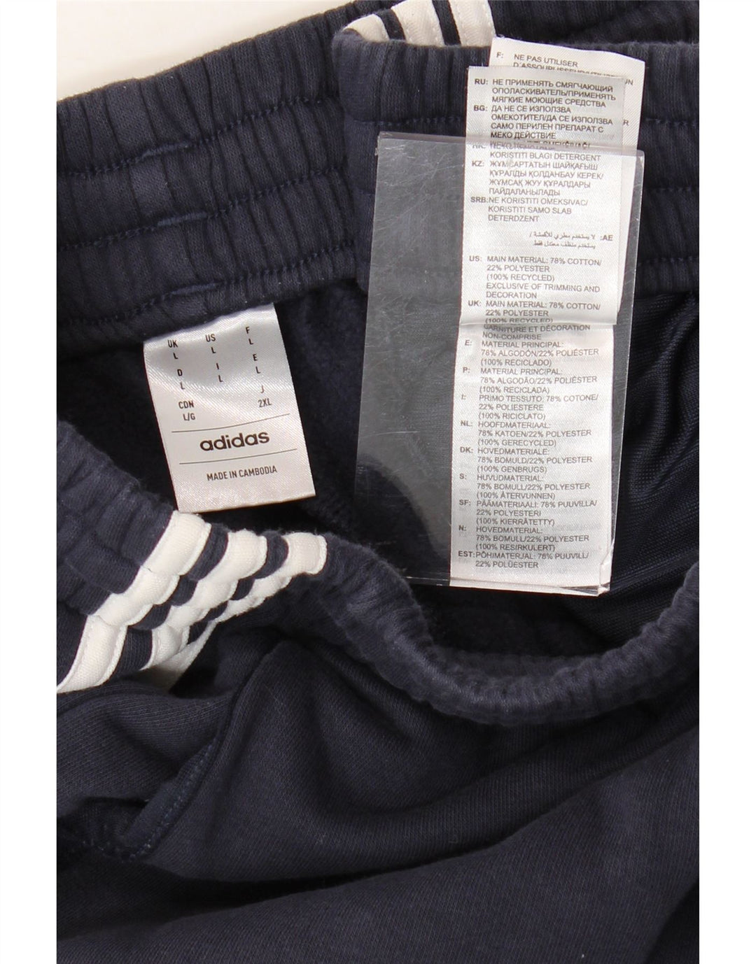 ADIDAS Muška trenirka Hlače Joggers Large tamnoplavi pamuk