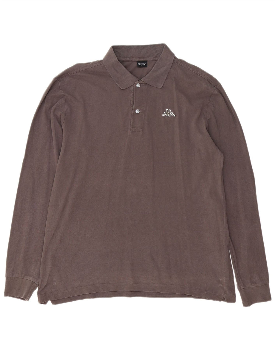 Kappa muška polo majica dugih rukava, veliki sivi pamuk