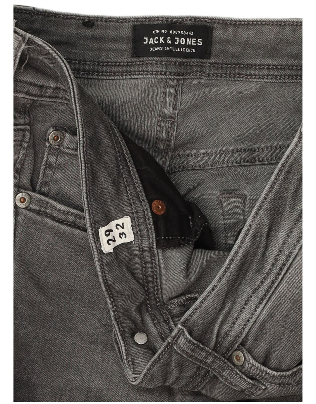 Jack & Jones muške uske traperice Liam W29 L30 sive