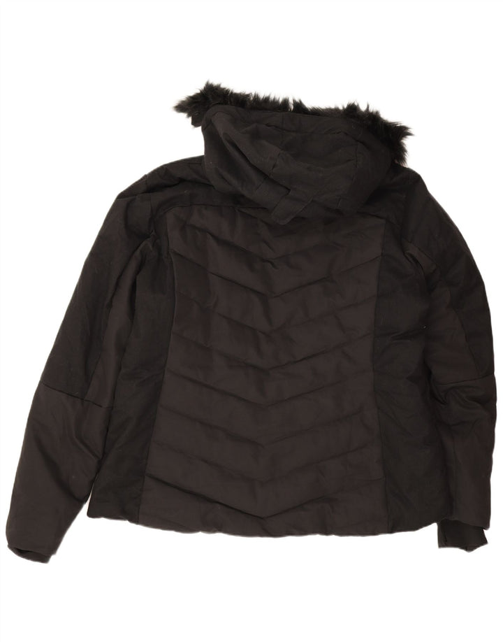 Mountain Warehouse Ženska podstavljena jakna s kapuljačom UK 20 2XL crni poliester