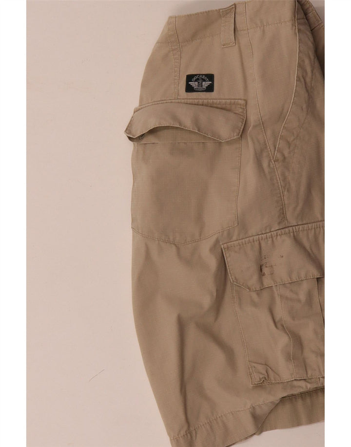 DOCKERS Ženske kaki kargo kratke hlače W33 srednje bež boje