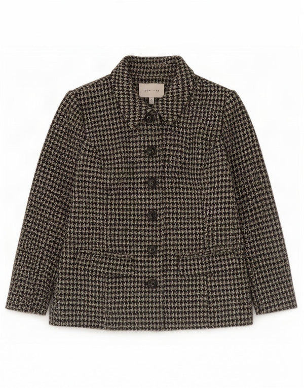 Ženska jakna sa 6 gumba 3/4 rukava Kew UK 14 Srednje zelena houndstooth