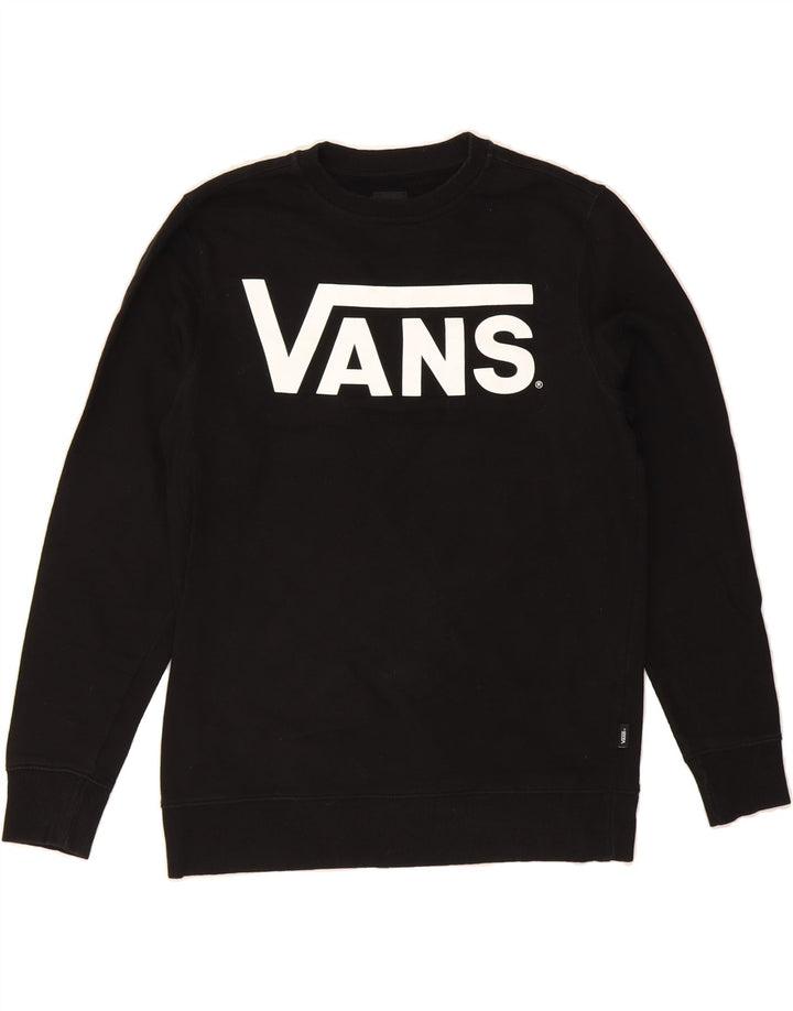 VANS Mens Graphic Sweatshirt Jumper XS Black Vintage Vans and Second-Hand Vans from Messina Hembry 