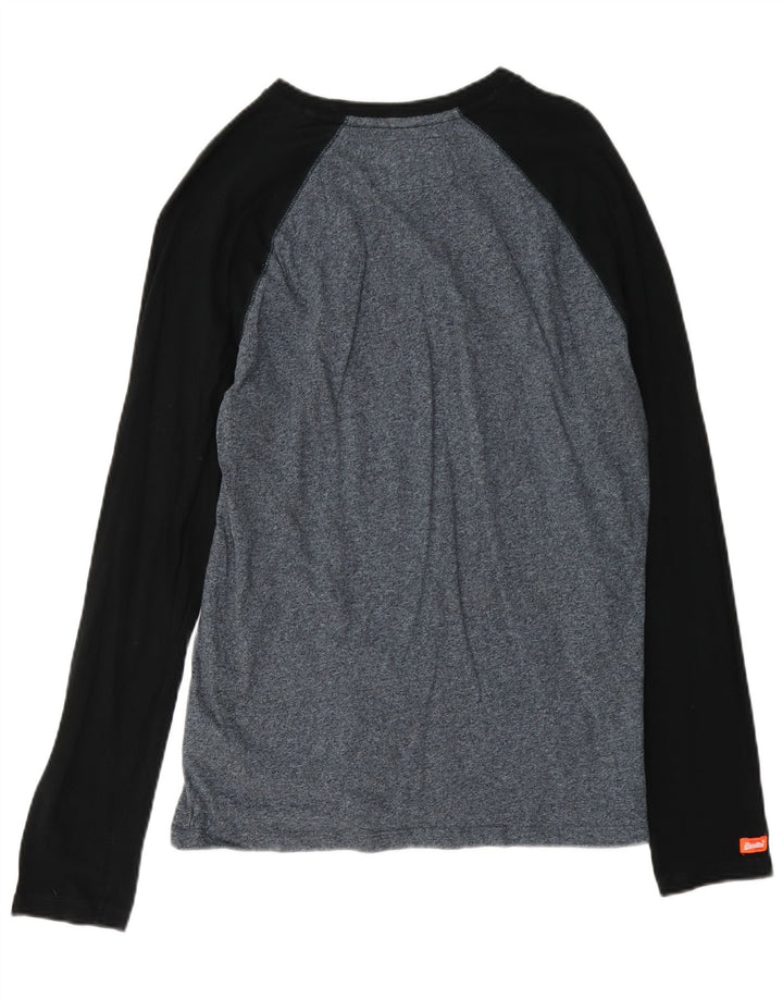 Superdry muška majica dugih rukava, srednje tamnoplavi flekasti pamuk