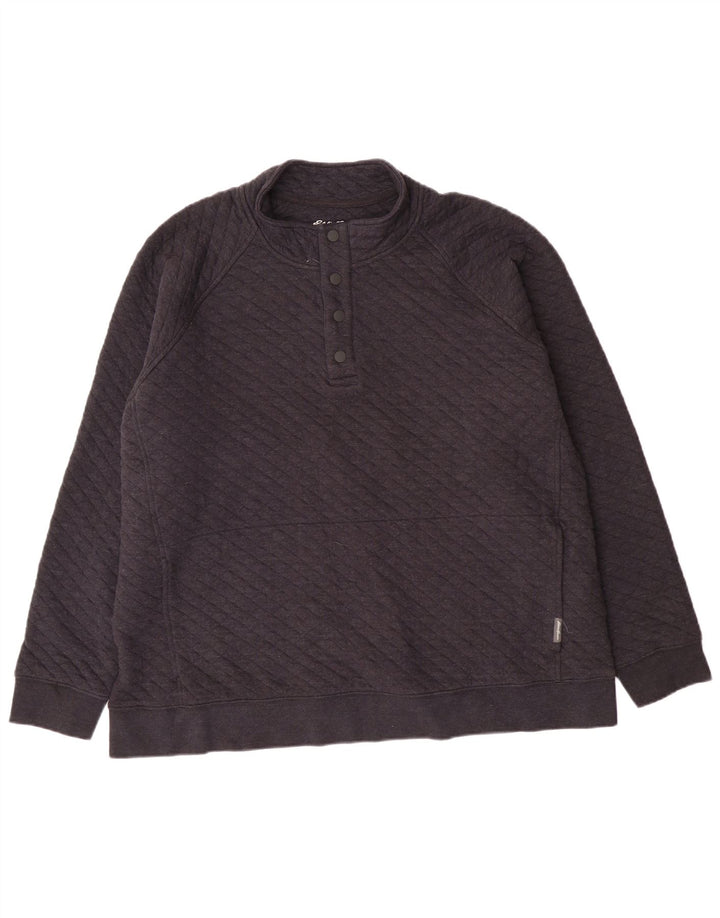 Eddie Bauer muška majica s dugmadima i izrezom 2XL sivi geometrijski pamuk