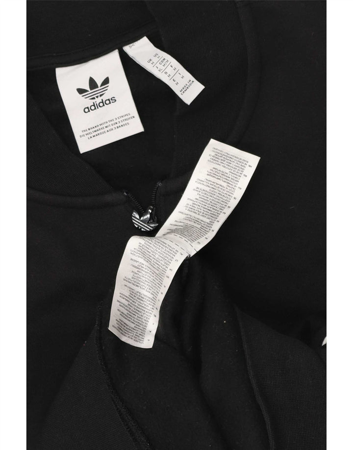Adidas muška majica s izrezom na patentni zatvarač Srednji crni pamuk