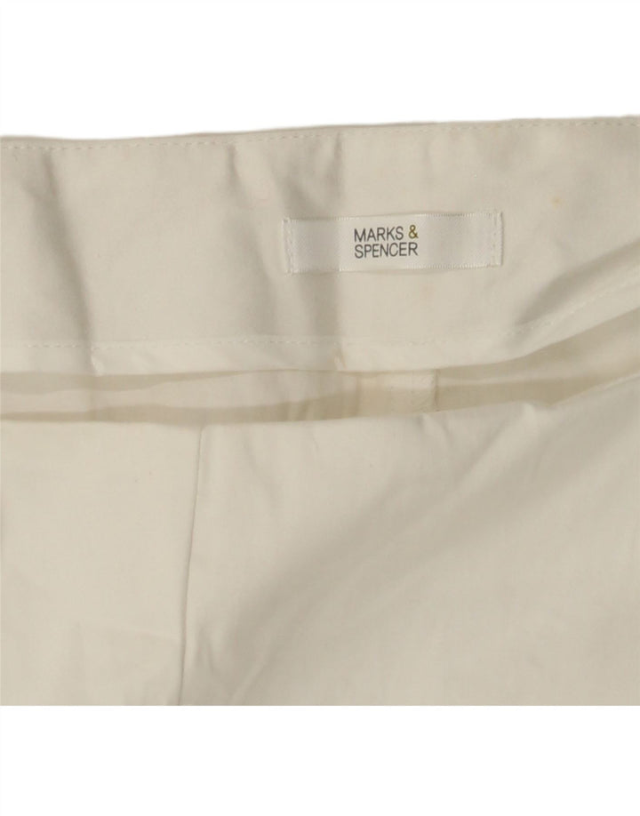 MARKS & SPENCER Ženske kapri hlače W38 L21 Bijele