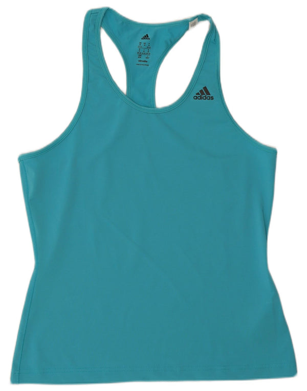 Adidas ženski prsluk Climalite Top UK 12/14 srednje plavi poliester