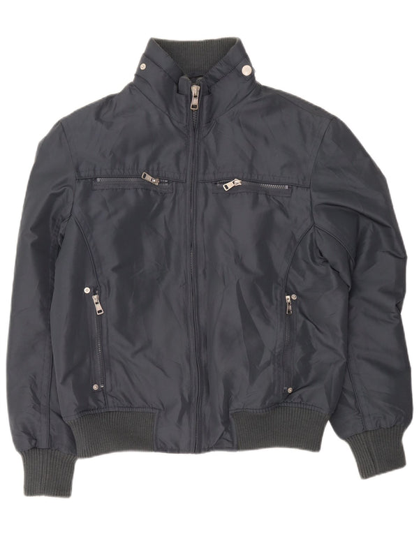 Vintage muška bomber jakna UK 38 srednje sivi poliester