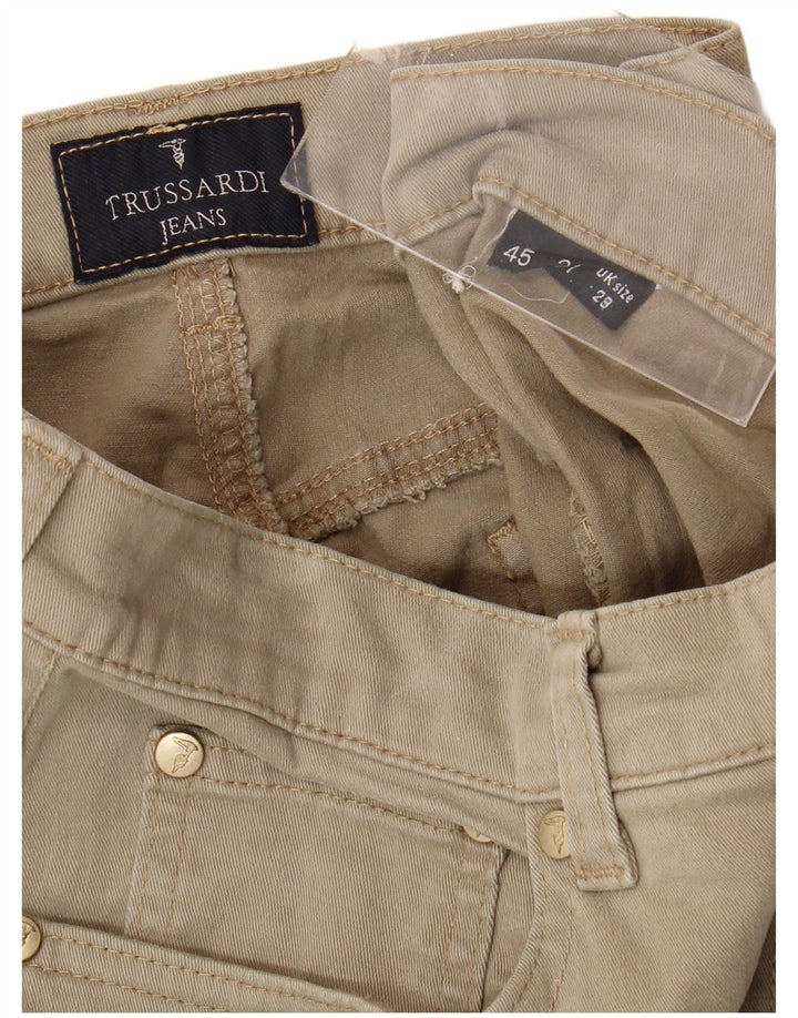 TRUSSARDI Womens Bootcut Casual Trousers W29 L31 Khaki