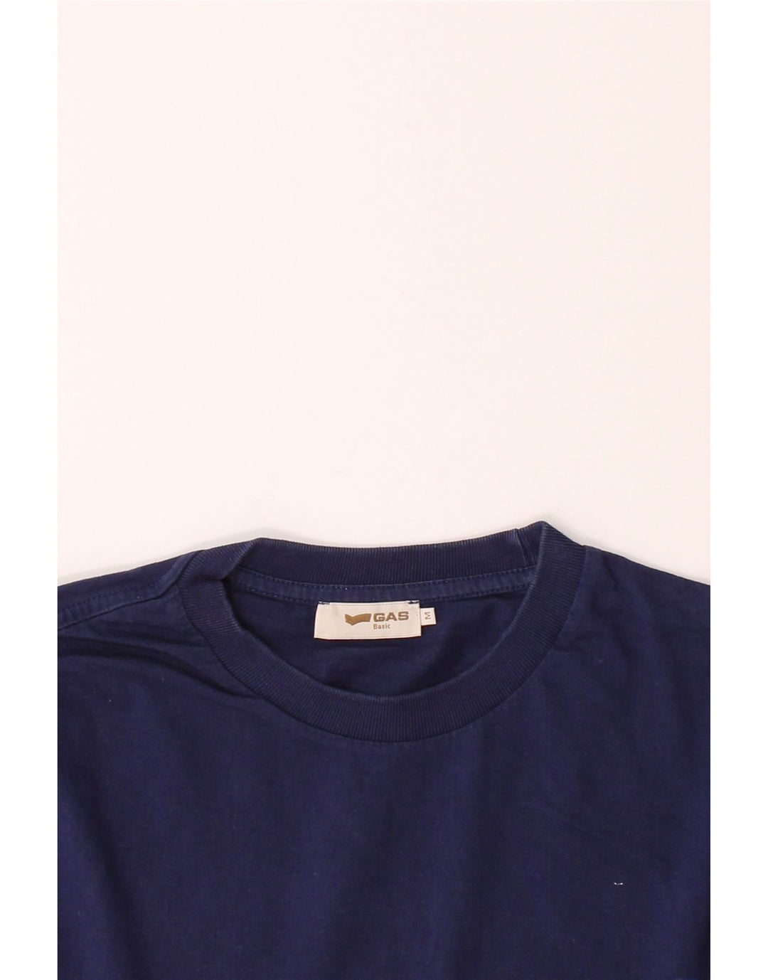 GAS Mens Top Long Sleeve Medium Navy Blue Cotton Vintage Gas and Second-Hand Gas from Messina Hembry 