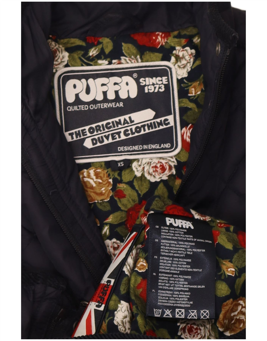 Puffa ženska prošivena jakna UK 6 XS tamnoplavi poliamid