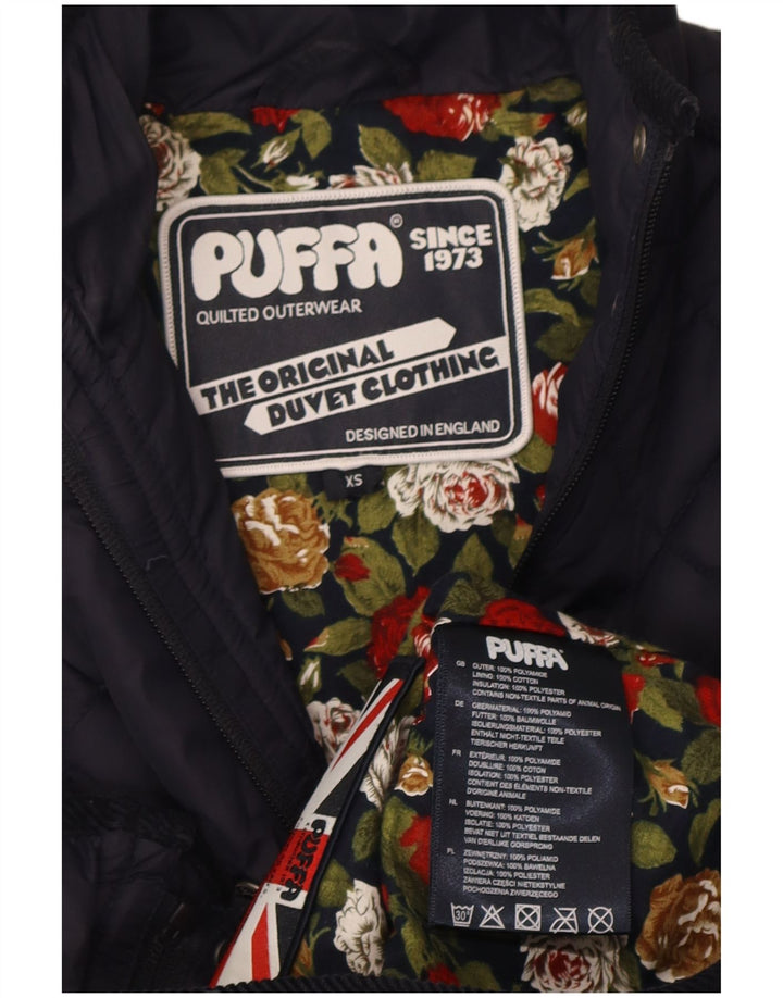 Puffa ženska prošivena jakna UK 6 XS tamnoplavi poliamid