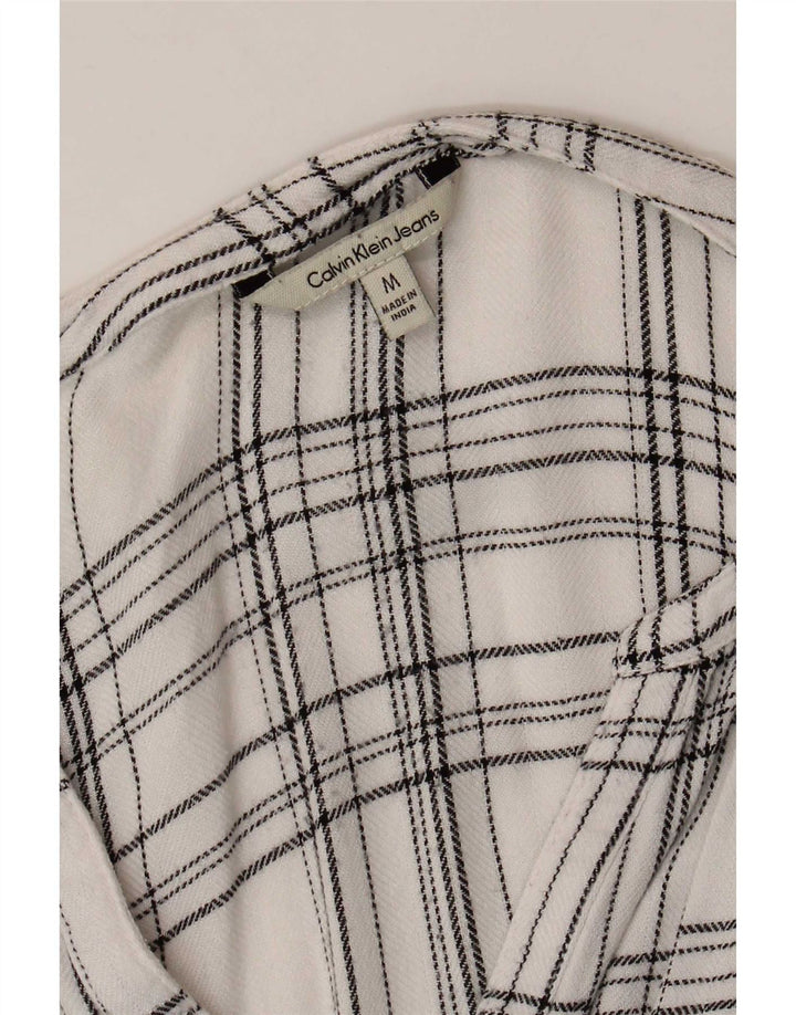 Ženska košulja Calvin Klein Jeans UK 12 srednje bijele kare