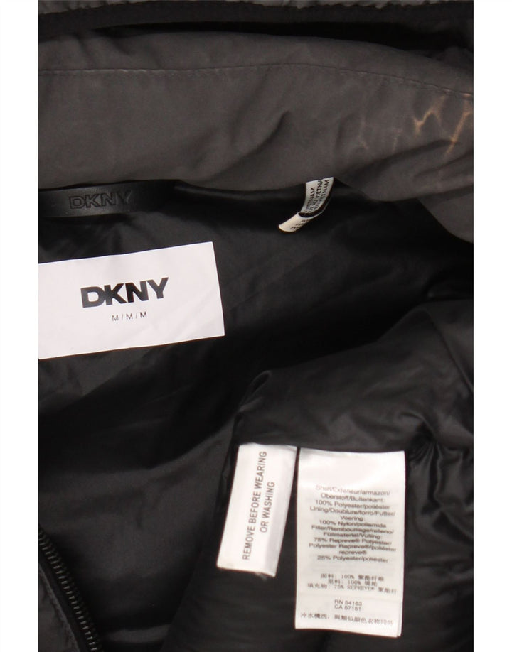 Dkny ženski podstavljeni kaput s kapuljačom UK 14 srednje sivi poliester