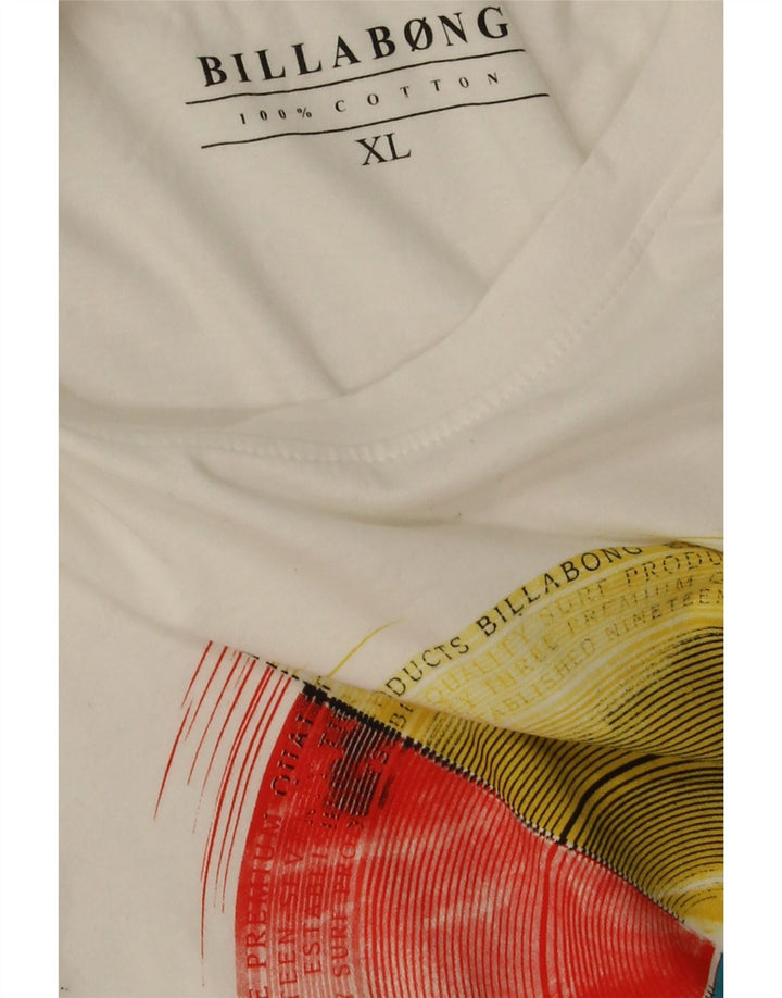 Billabong muška grafička majica dugih rukava XL bijeli pamuk