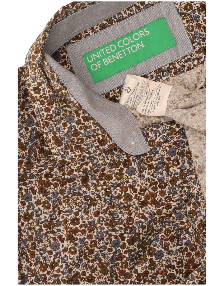 Benetton muška košulja XL Raznobojni cvjetni pamuk