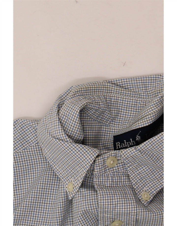 RALPH LAUREN Muška košulja veličina 15 1/2 Srednje plava gingham pamuk