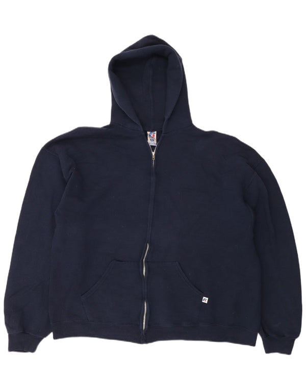 RUSSELL ATHLETIC Ženski Dri-Power Zip pulover s kapuljačom UK 18 XL tamnoplava