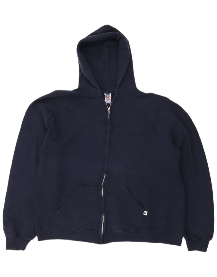 RUSSELL ATHLETIC Ženski Dri-Power Zip pulover s kapuljačom UK 18 XL tamnoplava